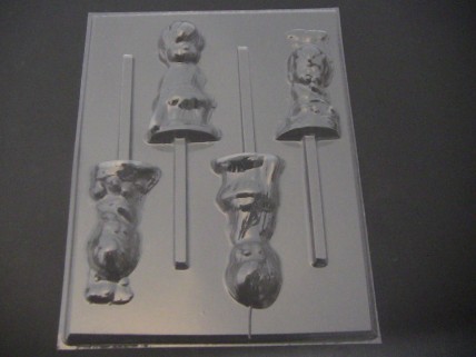 286sp Tiny Stones and Friend Chocolate Candy Lollipop Mold